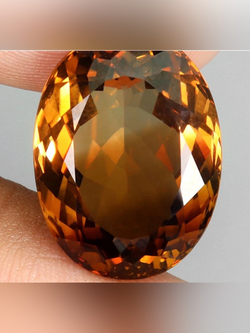 17.17CT Natural Imperial Topaz Faceted Oval cut Gemstone IF Clarity 17.5x13x9mm - Picture 11 of 14